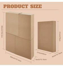 2 Set Picture Shipping Box 40 x 60 x 4 Corrugated Cardboard Adjustable Boxes for