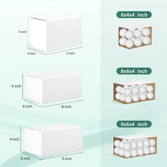 30 Pack Small Shipping Boxes Assorted Sizes, White Corrugated Box Mailers, Cardb