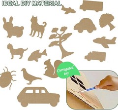 50 Pack Brown Corrugated Cardboard Sheets 4″L x 6″W, Flat 4 x 6 Inch,