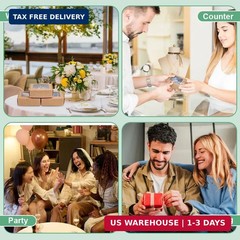 BENECREAT 30 Pack 3.3×2.3x1inch Rectangle Brown Kraft Paper Boxes with Clear Win