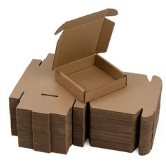 50 PCS 4x4x1 Inch Brown Small Corrugated Cardboard Shipping Boxes Packing