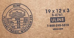 19″ x 12″ x 3″ Corrugated Box – 200 lb – SINGLE BOX