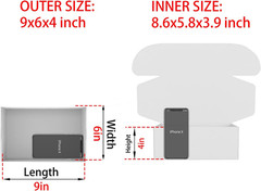 Small Black Shipping Boxes for Small Business Pack of 25-9X6X4 Inches Cardboard