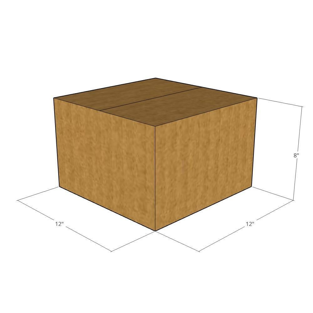 10 12x12x8 Kraft Brown Corrugated Shipping Boxes 32 ECT Single-Wall New