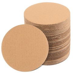 50 Pcs 4 In Round 2mm Thick Corrugated Cardboard Sheets Craft Flat Pads