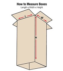 T6648OUTER Telescoping Corrugated Cardboard Box 6 1/2″ L x 6 1/2″ W x 48″ H, …