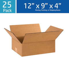 Small Moving Boxes, Shipping Boxes, 12 X 9 X 4 Inches, 25 Pack – Packing Cardboa