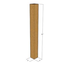 4x4x40 Tall Corrugated Shipping Boxes 32 ECT Single-Wall, 15/Pack