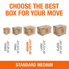 Medium Moving, Shipping, Packing Box with Handles (30 Pack)