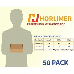 50 Pack 6x4x2 Inch Brown Corrugated Cardboard Shipping Literature Mailer
