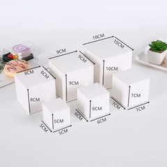 20/50Pcs Kraft Paper Packaging Box Black/White/Kraft Paper Square Candy Box Wed