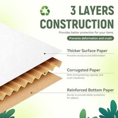 10 Pack 12x9x4 Inch White Corrugated Cardboard Shipping Boxes for Small