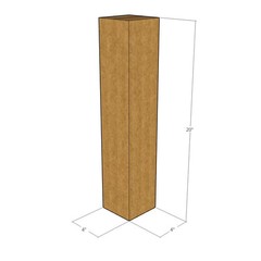 25 4x4x20 Kraft Brown Corrugated Shipping Boxes 32 ECT Single-Wall New