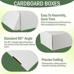 7.8×5.5×1.5-Inch White Shipping Cartons — Pack of 10 or 20 — Ideal for Moving.