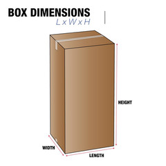 4X4X40 Tall Corrugated Boxes, Tall, 4L X 4W X 40H, Pack of 25 | Shipping, Packag