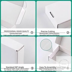 Small White Box 6 x 6 x 2 Inch 50 Pack Recyclable Corrugated Gift Mailers Storag