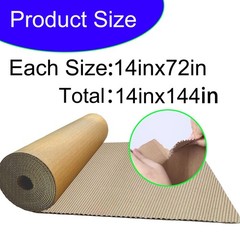 2rolls 14×72 In Brown Single Face B Flute Corrugated Cardboard Roll Pack