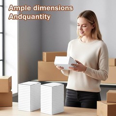 50 Pcs White CD Mailer Boxes – 5 5/8″ x 5″ x 7/16″ Corrugated Shipping Sleeves