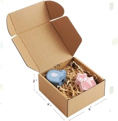 Small Shipping Boxes 4x4x2 Inches – 50 Pack Brown Corrugated Cardboard boxes …