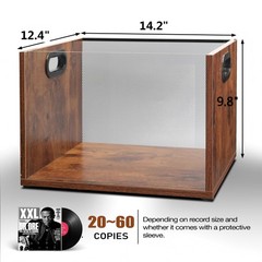 Vinyl Record Storage Crate 2 Pack, Holds up To 60 LPs, Album Visible Storage …