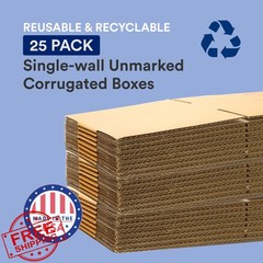BOX USA Cardboard Boxes 11.25×8.75×12″ 25 Pack