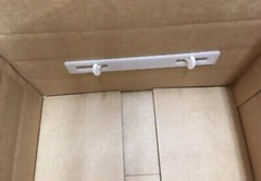 20 Heavy Duty 6.75″ Cardboard Box Handles Plastic Carry 45lbs White w/ Backers