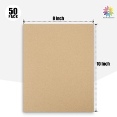 50 PCS Corrugated Cardboard Sheets 8×10 Inch Flat Card Board Inserts DIY
