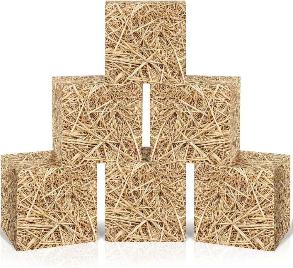 Unbranded Hay Bales Paper Boxes–6 Count