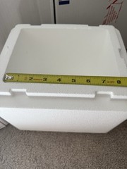 NEW THERMOSAFE Insulated Shipper Container Styrofoam COOLER 8X6X9 inside