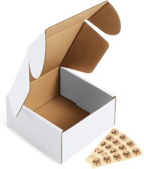50-Pack 4x4x2″ Corrugated Box Mailers for Secure Shipping and Personalization
