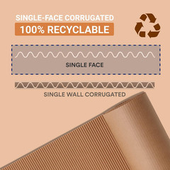 AVIDITI Shipping Corrugated Roll Kraft, 12″ x 250′, 1-Pack | Corrugated Cardboar