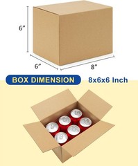 Reinforced 8x6x6 Kraft Boxes – 40-Pack Perfect for Gifts & Small Business Needs