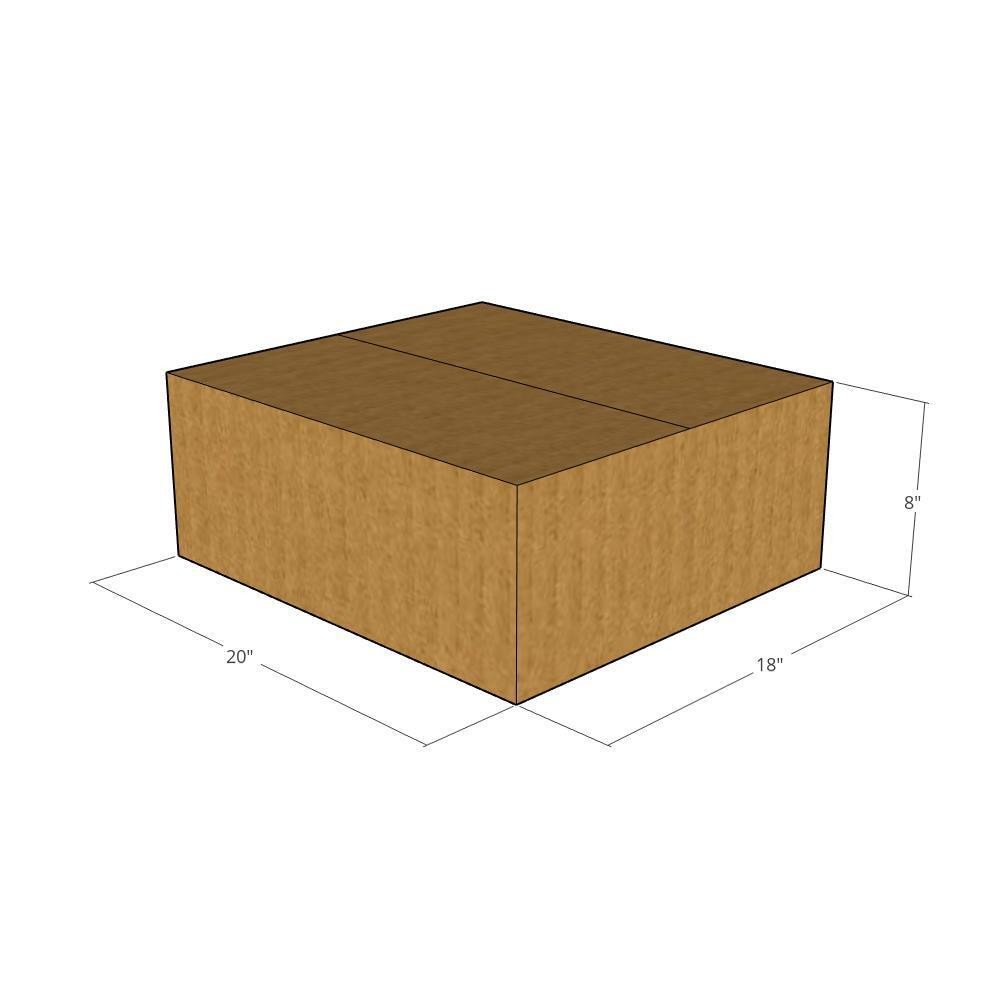 5 20x18x8 Kraft Brown Corrugated Shipping Boxes 32 ECT Single-Wall New
