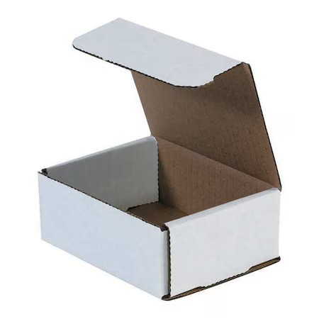 4 In X 3 In X 1 In Inside H, Literature Mailer, White, Corrugate, Single Wall,