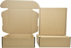 (Set of 10) 6x6x2 Inch Kraft Cardboard Shipping & Storage Boxes