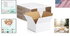 Brand New 8x8x4 Shipping Boxes – White – 30 Pack