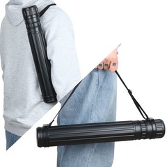 TRANSON 2-Pack Small Poster Tube Storage 17 to 27 Extendable for Documents Bluep