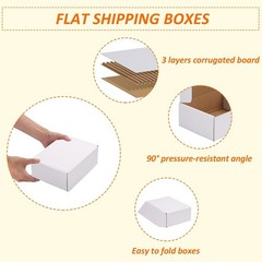 Recyclable 8x6x3 Shipping Box Set of 25 – Convenient Mailers with Stickers