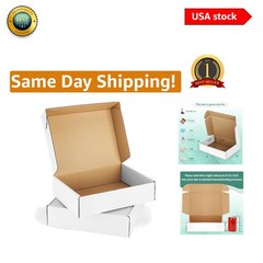 Sturdy White Shipping Boxes 12x9x3″ – 20 Count with Personal Touch Stickers
