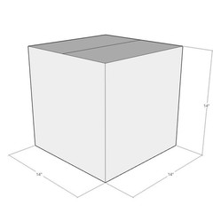 10 14x14x14 White Corrugated Shipping Boxes 90 ECT Triple-Wall New