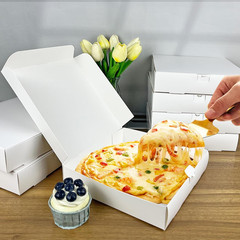 12 PCS 8.4X8.4X1.7Inch White Pizza Boxes Small Disposable Storage Boxes for Pizz