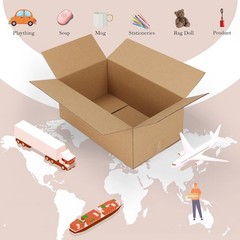 10x6x4 Inch Packing Boxes Made from Recycled Material for Eco Friendly Shipping