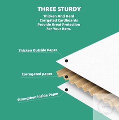 Small White Box 6 x 6 x 2 Inch 50 Pack Recyclable Corrugated Gift Mailers Storag