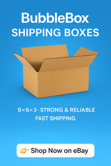 50 Pack 9x6x3 Single-Wall Shipping Boxes, 200# Test 32 ECT Corrugated Boxes