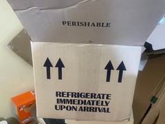Insulated Styrofoam COOLER w/ shipping box | Cold refrigerated +ICE Pk 11x9x7”DR