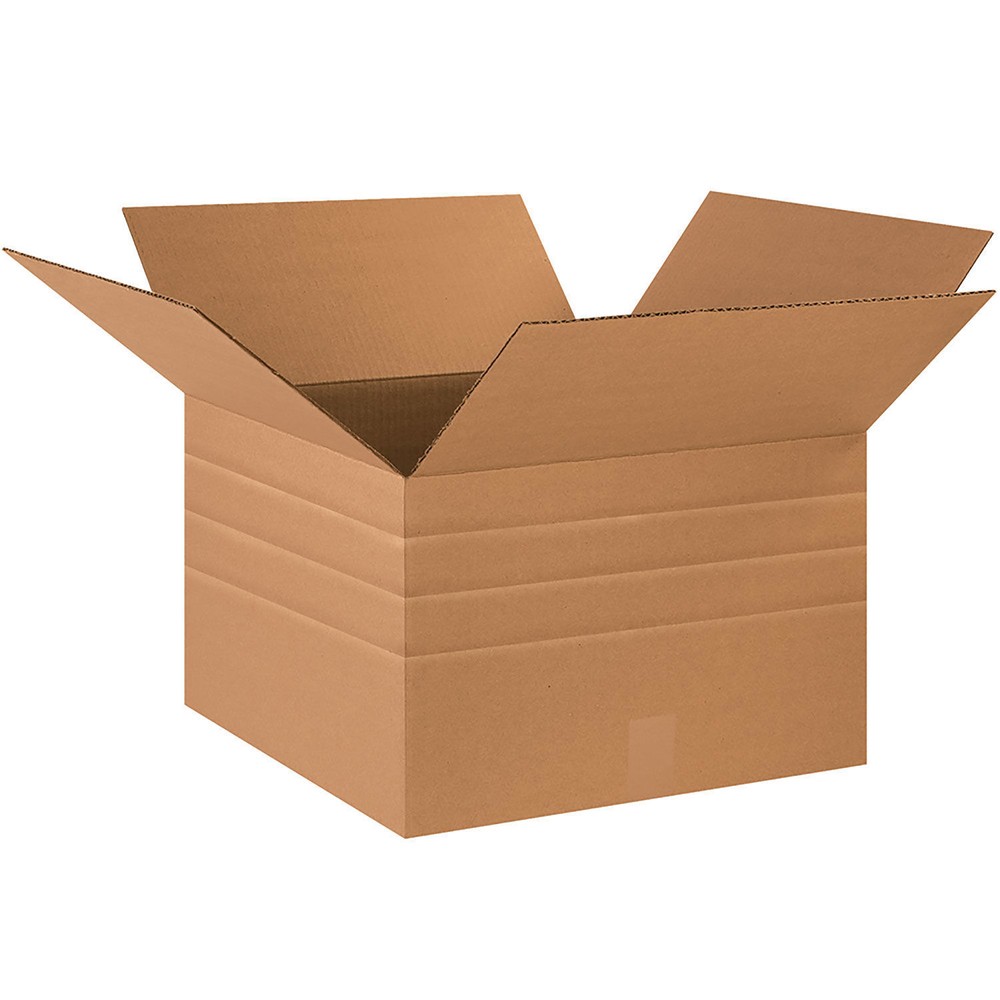 18″ x 18″ x 12″ Multi-Depth Cardboard Corrugated Boxes Lot of 20