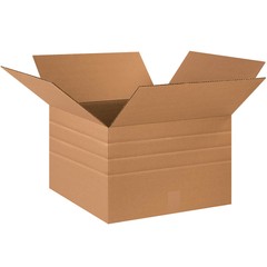 18″ x 18″ x 12″ Multi-Depth Cardboard Corrugated Boxes Lot of 20