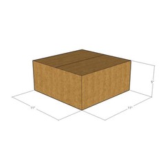 10 11x11x5 Kraft Brown Corrugated Shipping Boxes 32 ECT New