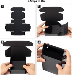 Versatile 25-Pack Lightweight Black Mailer Boxes – Perfect for Gifts & Crafts
