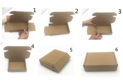 Black Cardboard Shipping Box 10 x 8 x 2.7 Inch Corrugated Packaging Storage B…